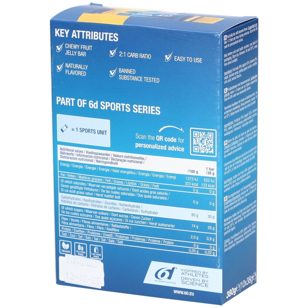6D - Sports Chew - Banane - pack de 10