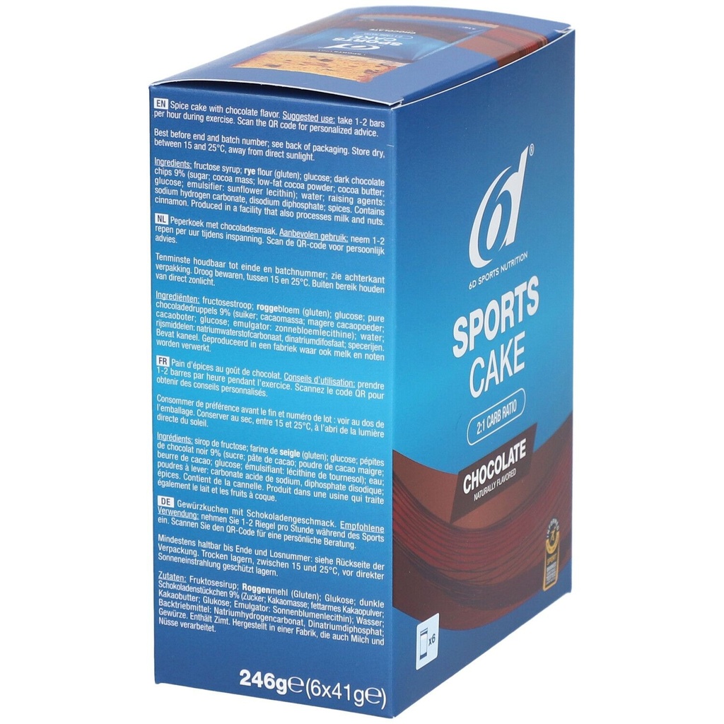 6D - Sports Cake - Chocolat - Pack de 6