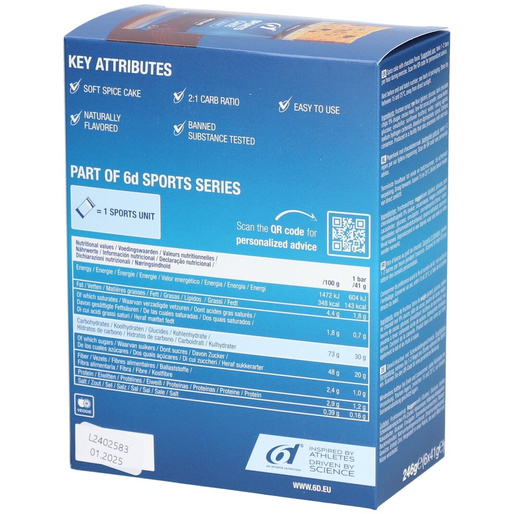 6D - Sports Cake - Chocolat - Pack de 6