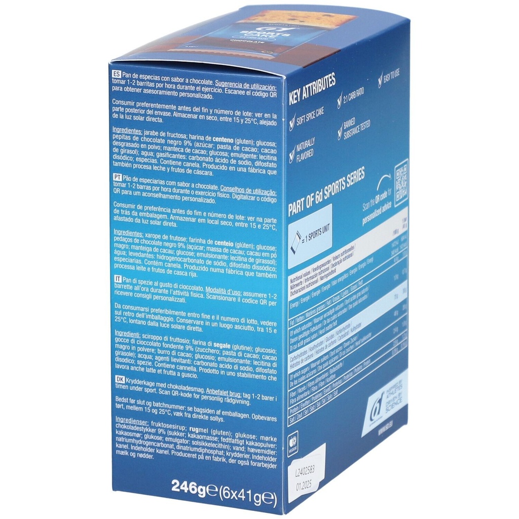 6D - Sports Cake - Chocolat - Pack de 6