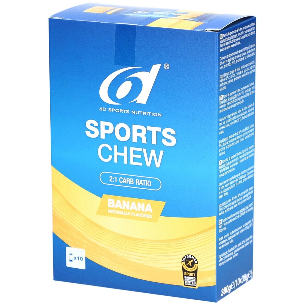 6D - Sports Chew - Banane - pack de 10