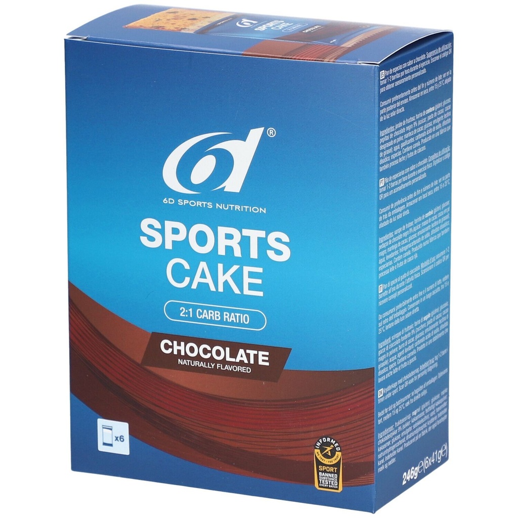 6D - Sports Cake - Chocolat - Pack de 6