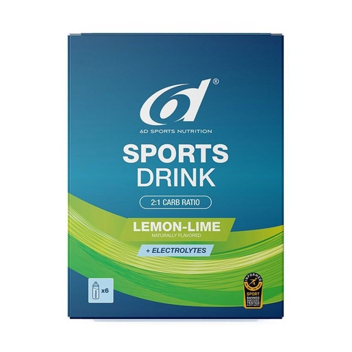 6D - Sports Drink - Citron - Pack de 6