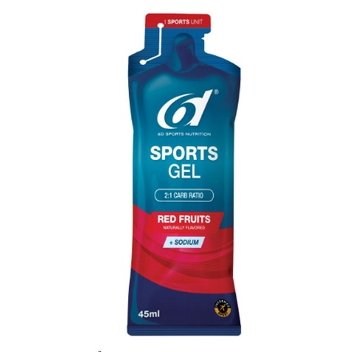 6D - Sports Gel - Fruits rouges - Pack de 6